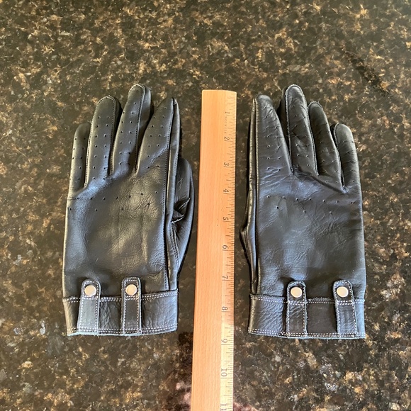 Women's Leather Motorcycle Riding Biker Gloves, Black, Size Large - Picture 5 of 5